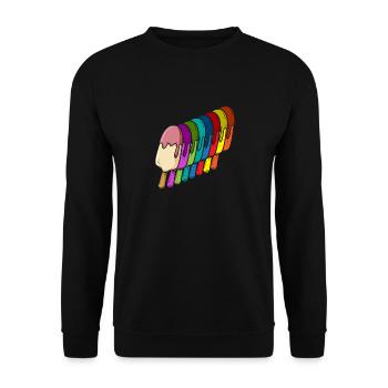 Cream Lover Rainbow - Unisex Sweatshirt - black - Front - Alina (178cm) & Michal (187cm)