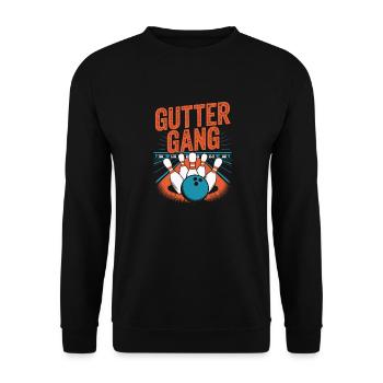 Gutter Gang Bowling - Unisex Sweatshirt - black - Front - Alina (178cm) & Michal (187cm)