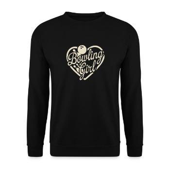 Bowling Girl Bowler - Unisex Pullover - Schwarz - Vorne - Alina (178cm) & Michal (187cm)
