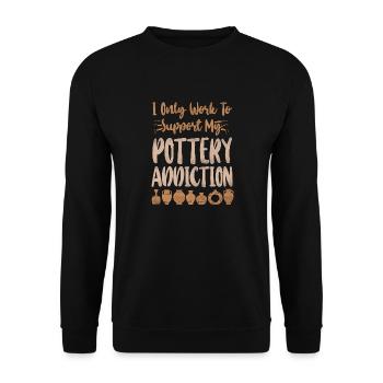 Pottery Ceramics Artist I Only - Unisex Sweatshirt - black - Front - Alina (178cm) & Michal (187cm)
