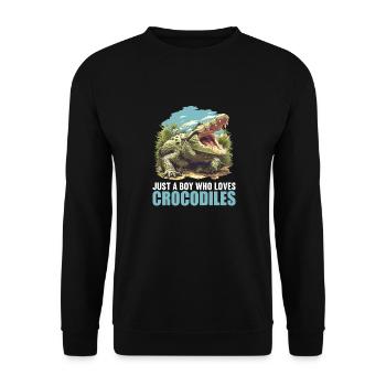 Crocodiles Crocodile - Sweat-shirt Unisexe - noir - Devant - Alina (178cm) & Michal (187cm)