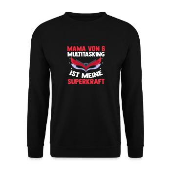 Maman de 6 enfants - Sweat-shirt Unisexe - noir - Devant - Alina (178cm) & Michal (187cm)