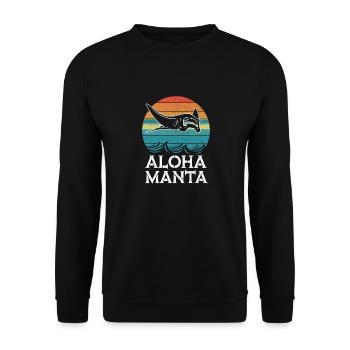 Manta Rays Great Manta Sea Creatures - Unisex Sweatshirt - black - Front - Alina (178cm) & Michal (187cm)