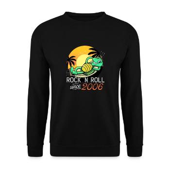 Tortue Rock N Roll Depuis 2006 Anniversaire - Sweat-shirt Unisexe - noir - Devant - Alina (178cm) & Michal (187cm)