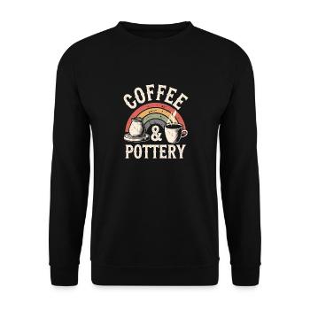 Poterie Poterie amusante - Sweat-shirt Unisexe - noir - Devant - Alina (178cm) & Michal (187cm)