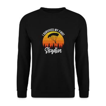 Parachutisme Parachutisme Parachutiste - Sweat-shirt Unisexe - noir - Devant - Alina (178cm) & Michal (187cm)