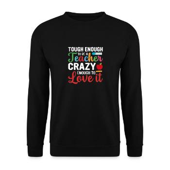 Teacher School Funny Students Best Teacher - Unisex Sweatshirt - black - Front - Alina (178cm) & Michal (187cm)