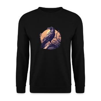 Crows Crow - Unisex Sweatshirt - black - Front - Alina (178cm) & Michal (187cm)