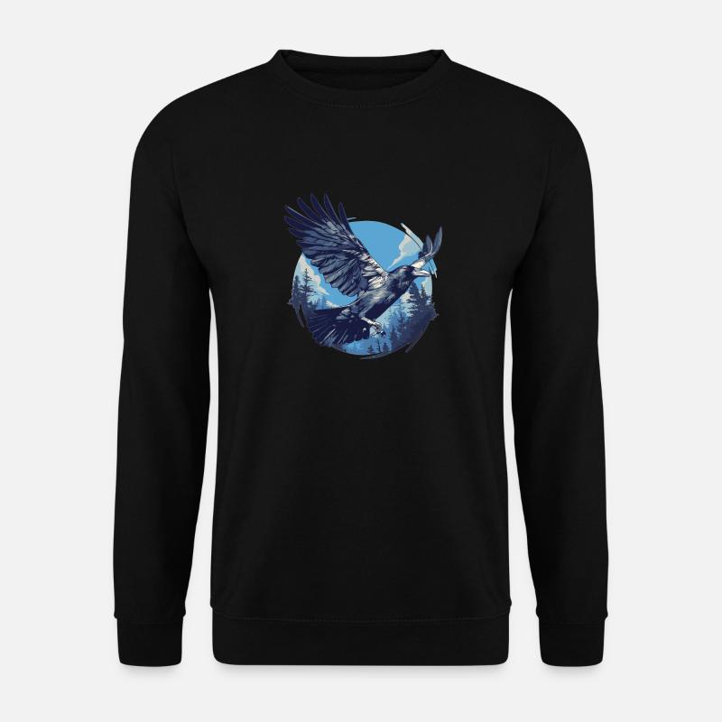 Krähen Krähe - Unisex Pullover - Schwarz