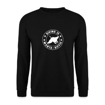 Manta Rays Great Manta Sea Creatures - Unisex Sweatshirt - black - Front - Alina (178cm) & Michal (187cm)