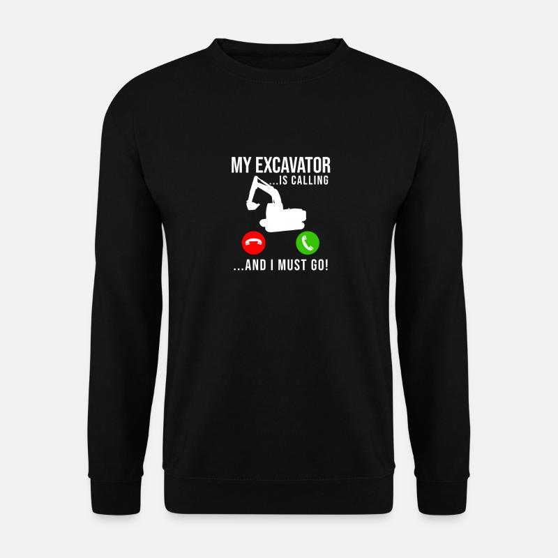 Bauarbeiter für Bagger - Unisex Pullover - Schwarz