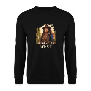 L’ DE L’OUEST - Sweat-shirt Unisexe - noir - Devant - Alina (178cm) & Michal (187cm)