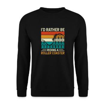 Parc à thème de montagnes russes - Sweat-shirt Unisexe - noir - Devant - Alina (178cm) & Michal (187cm)
