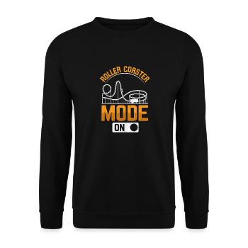 Roller Coaster Theme Park - Unisex Sweatshirt - black - Front - Alina (178cm) & Michal (187cm)