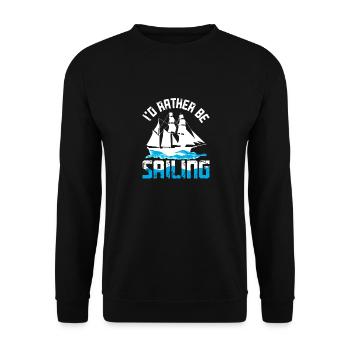Sailing Boat Sailor - Unisex Sweatshirt - black - Front - Alina (178cm) & Michal (187cm)