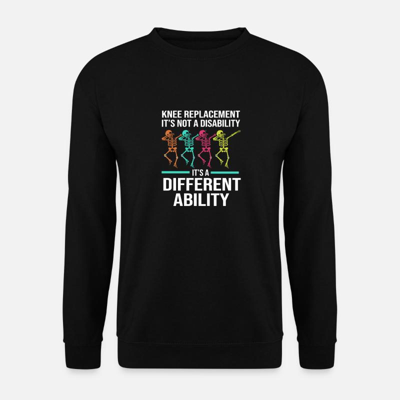 Knie Operation - Unisex Pullover - Schwarz