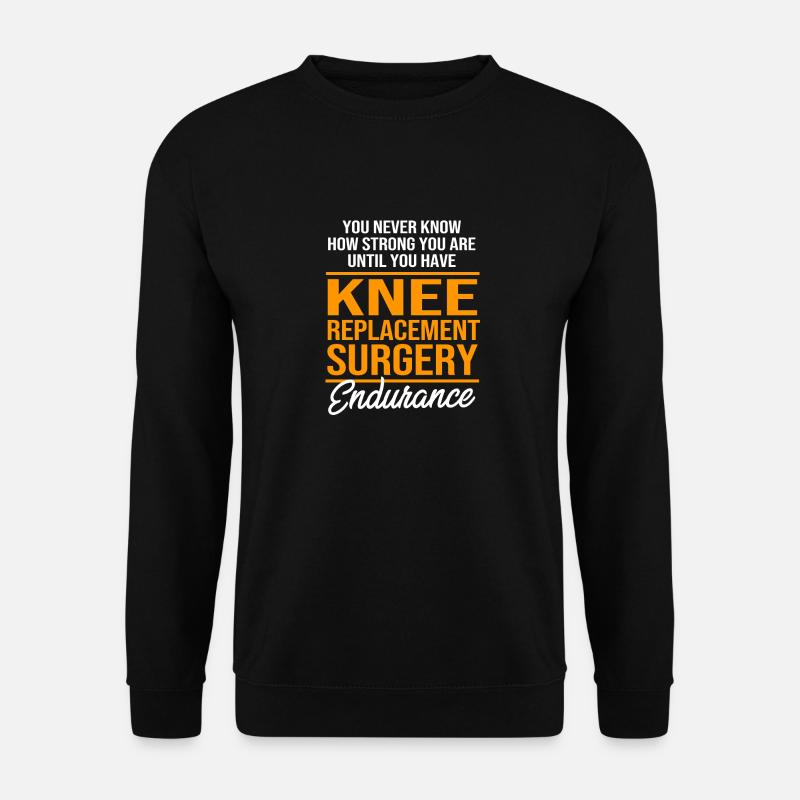 Knie Operation - Unisex Pullover - Schwarz