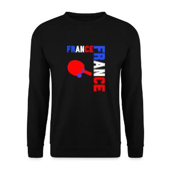 drapeau france cadeau, cadeau france drapeau - Sweat-shirt Unisexe - noir - Devant - Alina (178cm) & Michal (187cm)