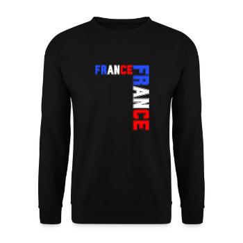 drapeau france cadeau, cadeau france drapeau - Sweat-shirt Unisexe - noir - Devant - Alina (178cm) & Michal (187cm)
