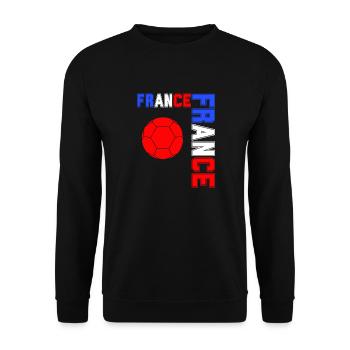 drapeau france cadeau, cadeau france drapeau - Sweat-shirt Unisexe - noir - Devant - Alina (178cm) & Michal (187cm)