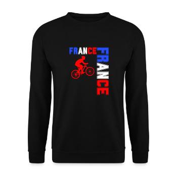 drapeau france cadeau, cadeau france drapeau Vélo - Sweat-shirt Unisexe - noir - Devant - Alina (178cm) & Michal (187cm)