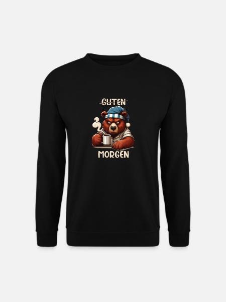 Morgenmuffel, Böser Bär, Guten Morgen - Unisex Pullover - Schwarz