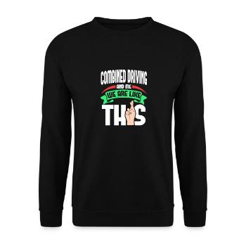 Combiné Driving Me sont comme - Sweat-shirt Unisexe - noir - Devant - Alina (178cm) & Michal (187cm)
