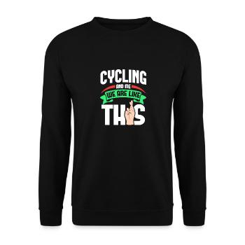 Cycling Me sont comme - Sweat-shirt Unisexe - noir - Devant - Alina (178cm) & Michal (187cm)
