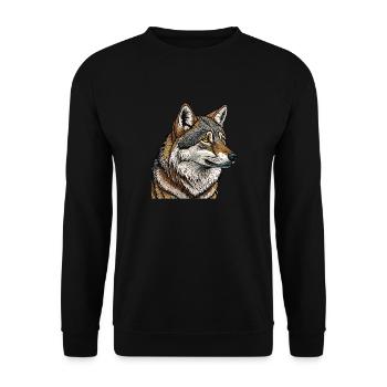LOUP - Sweat-shirt Unisexe - noir - Devant - Alina (178cm) & Michal (187cm)