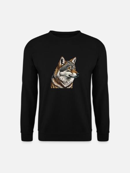 WOLF - Unisex Pullover - Schwarz