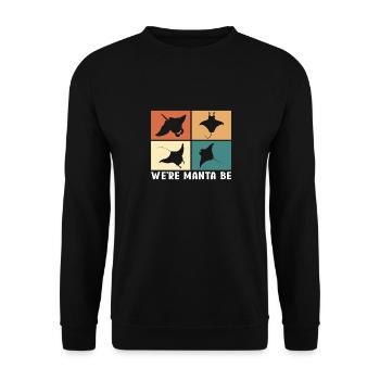 Manta Rays Great Manta Sea Creatures - Unisex Sweatshirt - black - Front - Alina (178cm) & Michal (187cm)