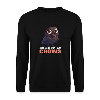Crows Crow - Unisex Sweatshirt - black - Front - Alina (178cm) & Michal (187cm)