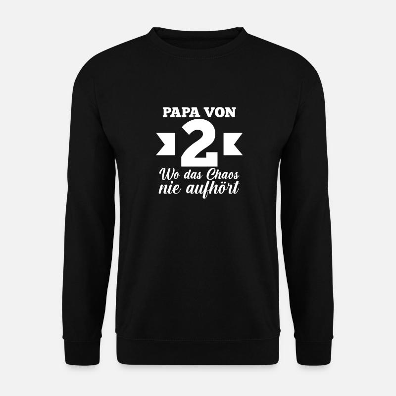 Papa Von 2 Kindern - Unisex Pullover - Schwarz