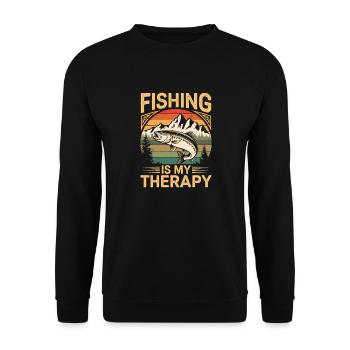 Pêcheur drôle de dicton pêche - Sweat-shirt Unisexe - noir - Devant - Alina (178cm) & Michal (187cm)