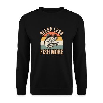 Angler Fishing - Unisex Sweatshirt - black - Front - Alina (178cm) & Michal (187cm)