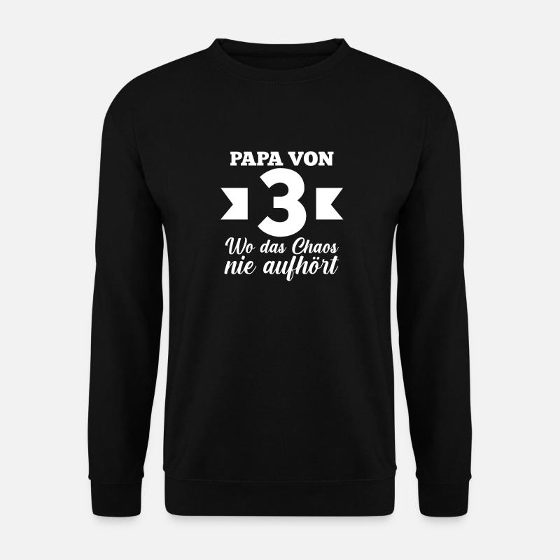 Papa Von 3 Kindern - Unisex Pullover - Schwarz