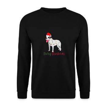 Bouledogue américain, Bully, Noël, Noël - Sweat-shirt Unisexe - noir - Devant - Alina (178cm) & Michal (187cm)