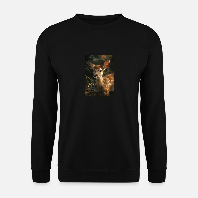 Hirsche Hirsch - Unisex Pullover - Schwarz