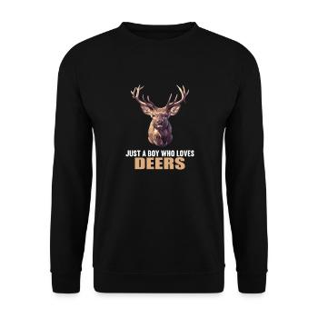 Cerf Cerf - Sweat-shirt Unisexe - noir - Devant - Alina (178cm) & Michal (187cm)