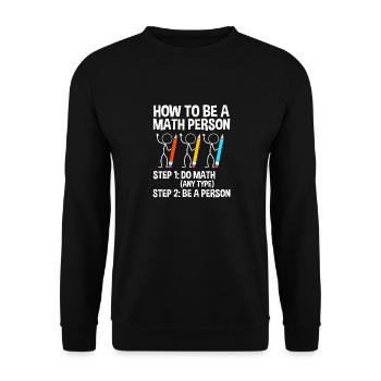Mathematics - Unisex Sweatshirt - black - Front - Alina (178cm) & Michal (187cm)