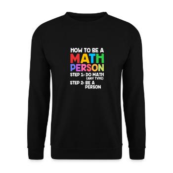 Mathematics - Unisex Sweatshirt - black - Front - Alina (178cm) & Michal (187cm)