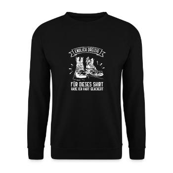 Endlich 30 Geburtstag Geburtstagsshirt 30. Geb - Unisex Pullover - Schwarz - Vorne - Alina (178cm) & Michal (187cm)