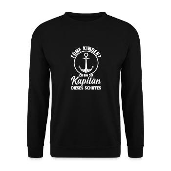 Dad of 5 children - Unisex Sweatshirt - black - Front - Alina (178cm) & Michal (187cm)