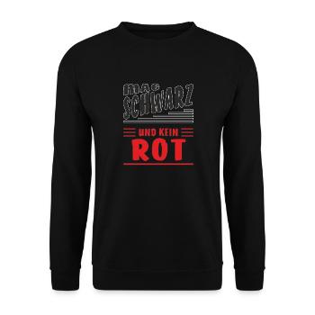 MAG SCHWARZ UND KEIN ROT - Unisex Pullover - Schwarz - Vorne - Alina (178cm) & Michal (187cm)