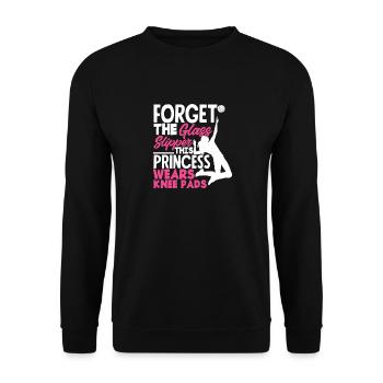 This princess plays volleyball - Unisex Sweatshirt - black - Front - Alina (178cm) & Michal (187cm)