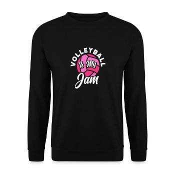 Volleyball is my thing Volleyball enthusiasm - Unisex Sweatshirt - black - Front - Alina (178cm) & Michal (187cm)