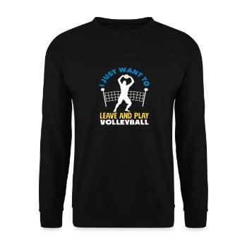 Just play volleyball - Unisex Sweatshirt - black - Front - Alina (178cm) & Michal (187cm)