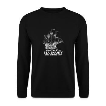 marin meme bateau pirate navigation océanique - Sweat-shirt Unisexe - noir - Devant - Alina (178cm) & Michal (187cm)