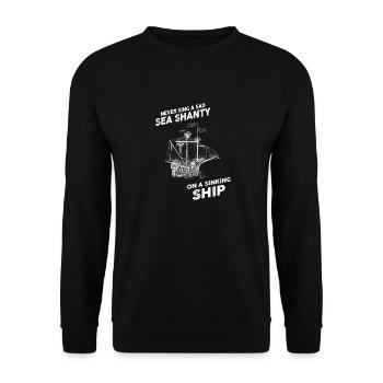 marin meme bateau pirate navigation océanique - Sweat-shirt Unisexe - noir - Devant - Alina (178cm) & Michal (187cm)