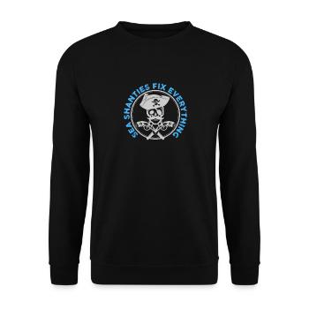 marin meme bateau pirate navigation océanique - Sweat-shirt Unisexe - noir - Devant - Alina (178cm) & Michal (187cm)